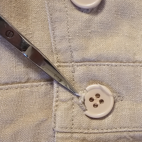 Collared Jumpsuit with Button-Up Front and Elasticized Waist - Vintage Nok Nok  - Picture 13 of 14